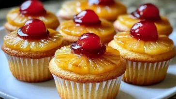 Pineapple Upside-Down Cupcakes: Easy Recipe with Tangy Bliss
