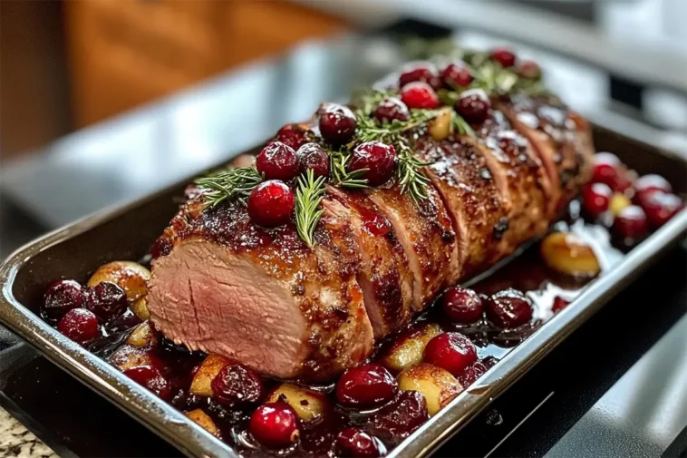 Thanksgiving Cranberry Dijon Pork Loin Roast with Apple Cider Glaze Recipe 1 Thanksgiving Cranberry Dijon Pork Loin Roast with Apple Cider Glaze Recipe