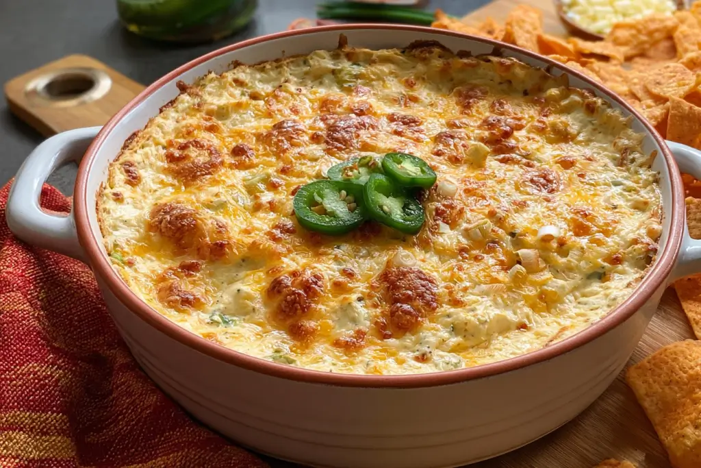 Creamy Jalapeño Popper Dip with cheesy golden breadcrumb topping
