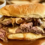 French Dip Sandwich with Provolone & Au Jus – Recipe & Tips 14 French Dip Sandwich with roast beef and melted provolone cheese