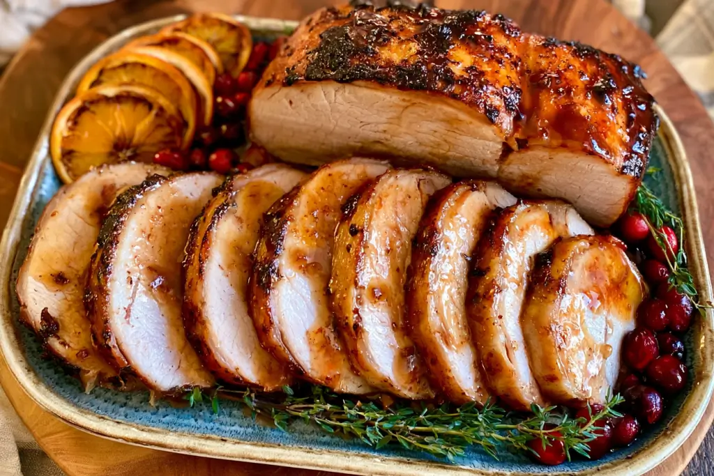 Thanksgiving Cranberry Dijon Pork Loin Roast