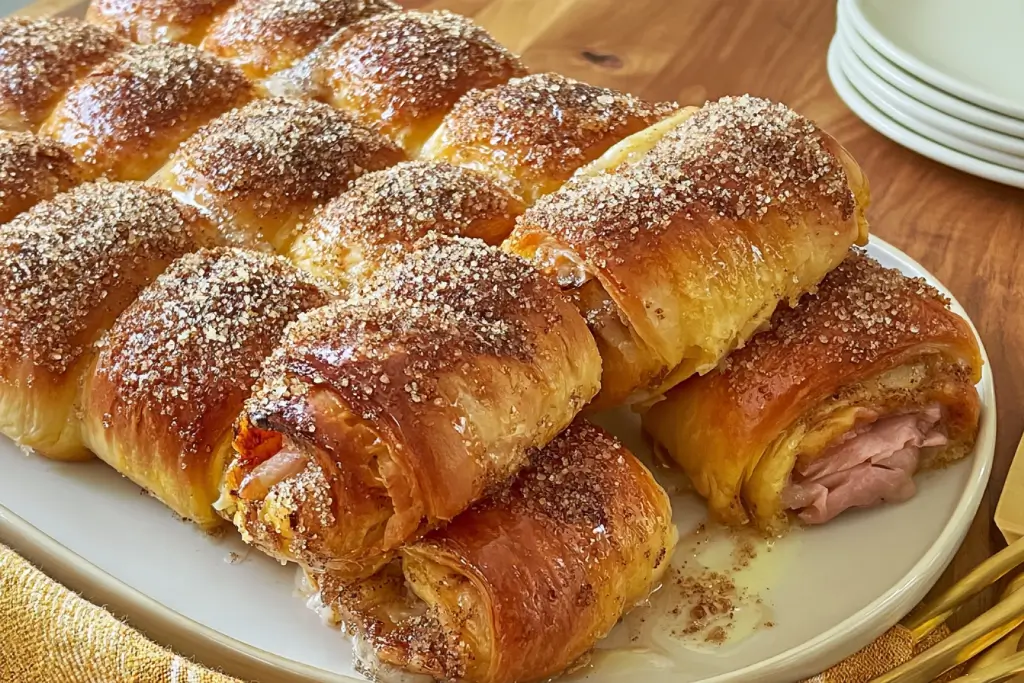 Savory Wrapped Delights with brown sugar butter glaze