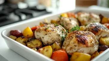 Simply Delicious Chicken and Veggies Dinner Plated