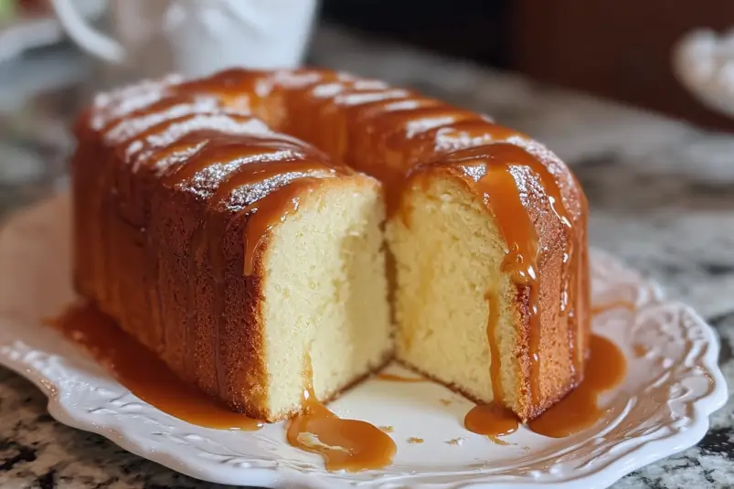 Caramel dessert cake