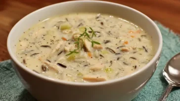 Chicken soup with wild rice