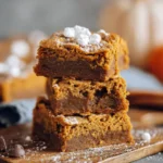 Chewy pumpkin blondies