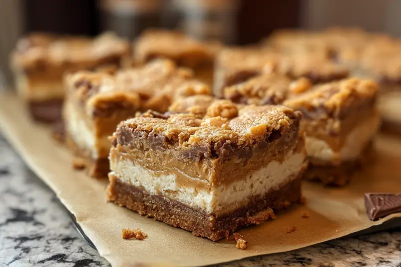 Crackled top cookie bars