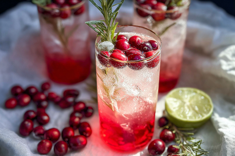 Non alcoholic cranberry cocktail