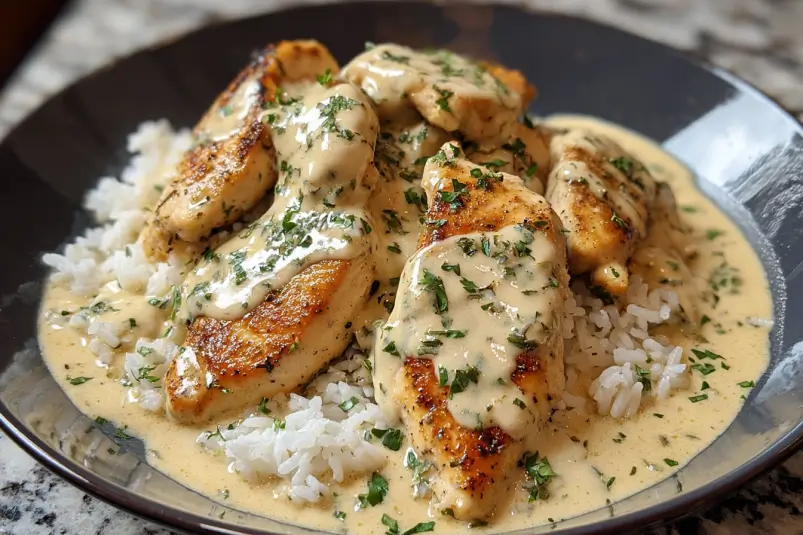 Tasty Creamy Ranch Chicken 4 Chicken in ranch cream sauce