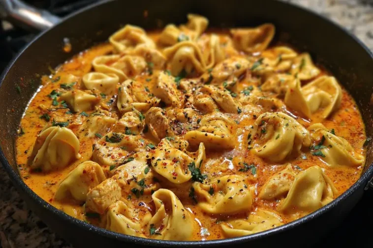 Creamy spicy chicken tortellini