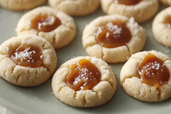 buttery thumbprint cookies