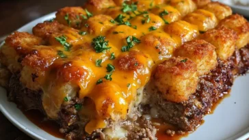 beef tater tot bake