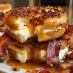 Maple bacon cheese donut