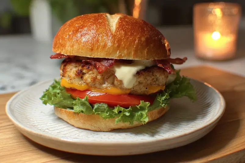 Healthy Chicken BLT Burgers