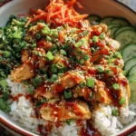 Crispy chicken rice bowl