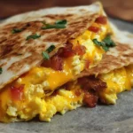 Cheesy breakfast wrap