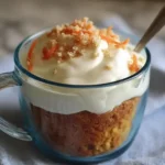 Quick carrot mug dessert