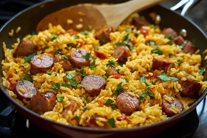 One-Pan Sausage and Rice