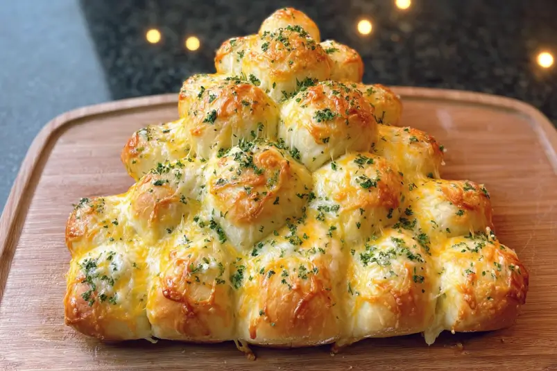 Cheesy Pull-Apart Christmas Bread