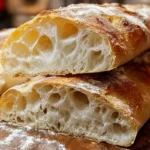 Homemade ciabatta loaf