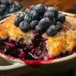 Homemade blueberry cobbler