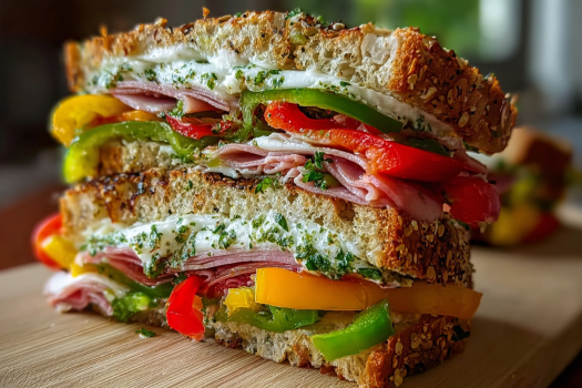 Crunchy Bell Pepper Sandwich