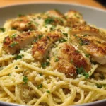 Garlic Chicken Pasta with Cheese