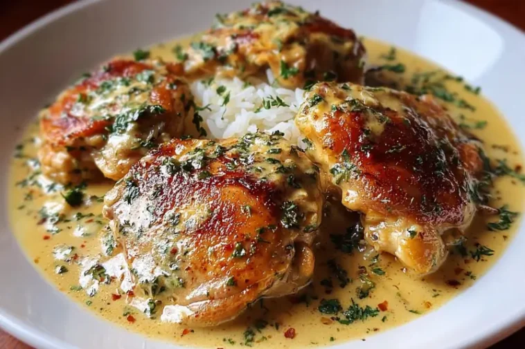 Chicken Thighs with Cream Sauce
