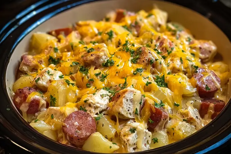 One-Pot Cheesy Chicken Sausage