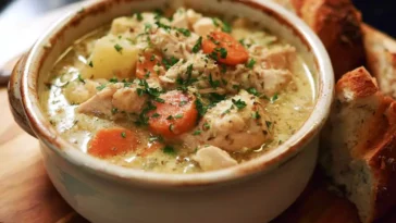 Slow cooker creamy chicken stew