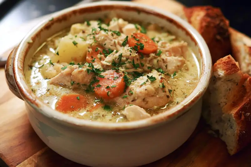 Slow Cooker Garlic Parmesan Chicken Stew: A Comforting One-Pot Wonder 4 Slow cooker creamy chicken stew