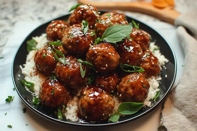 Garlic Honey Glazed Meatballs