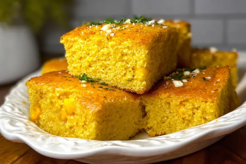 Soft cheesy cornbread