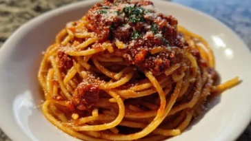 Simple spaghetti dinner