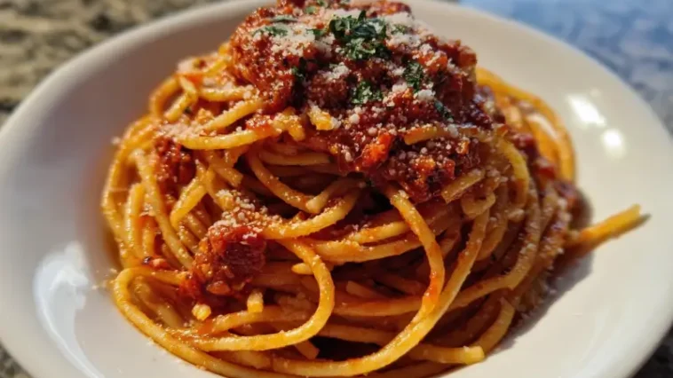 Simple spaghetti dinner