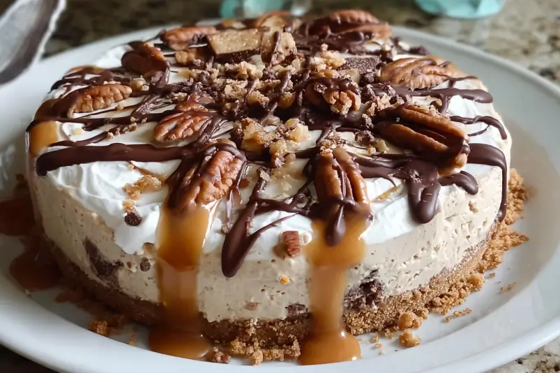 Tasty Caramel Chocolate Pecan Ice Cream Pie 4 No-Bake Pecan Ice Cream Pie
