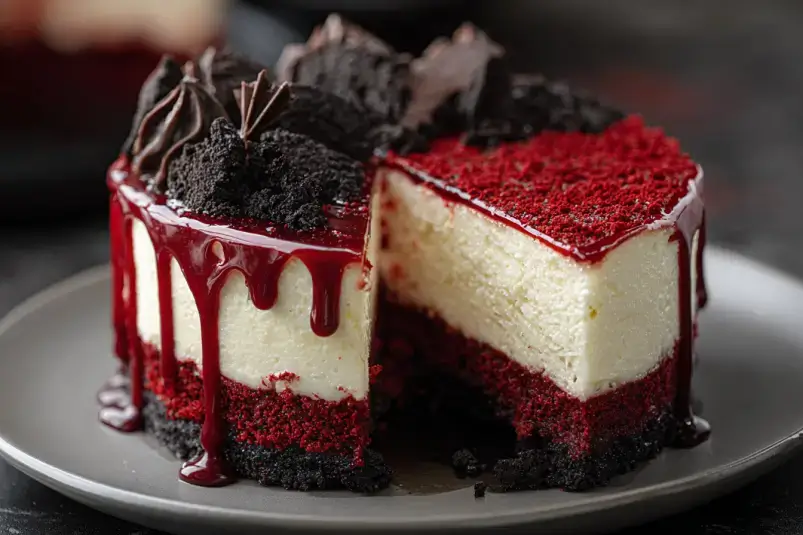 spooky red velvet dessert