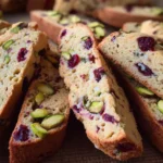 Holiday biscotti with nuts and fruit