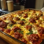 Cheesy Meatball Casserole