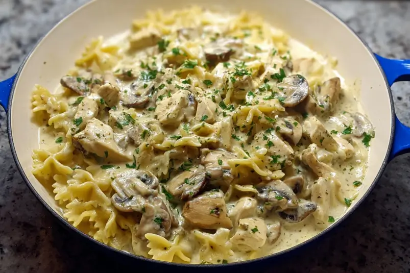Easy Creamy Mushroom Chicken Pasta Recipe 4 Chicken Pasta with Cream Sauce