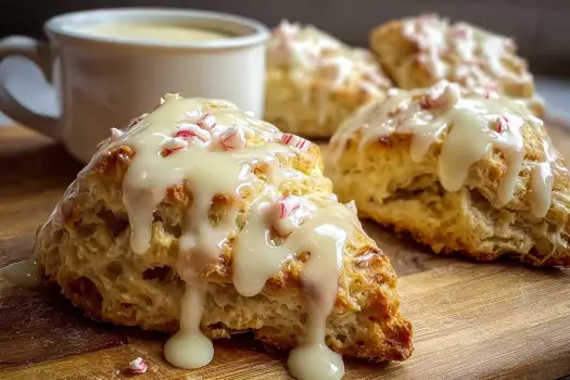 Holiday peppermint scones
