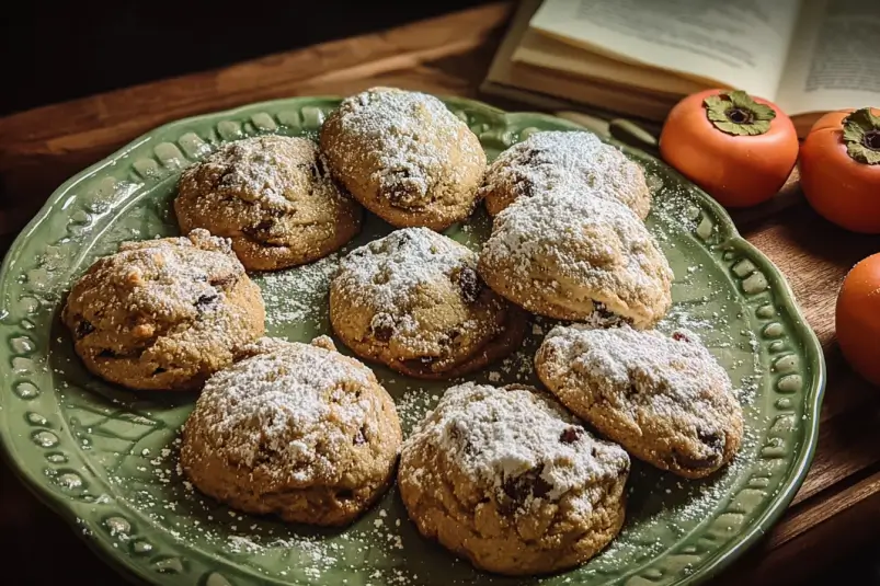 Spiced persimmon cookies