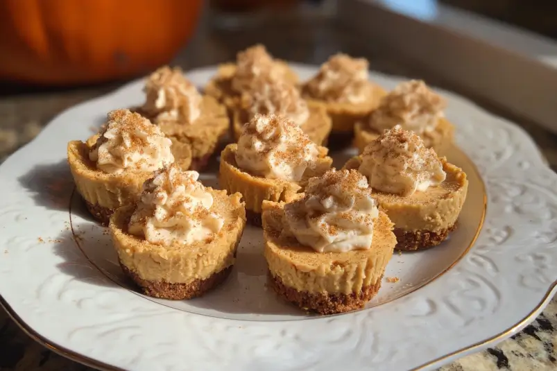 Easy No Bake Pumpkin Cheesecake Bites Recipe: Creamy Fall Bliss in Every Bite 4 No bake fall desserts