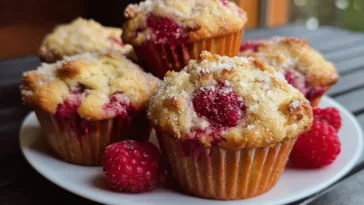 Fluffy Raspberry Muffins