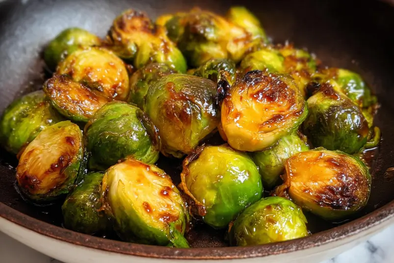 Maple Glazed Brussels Sprouts Recipe (with Balsamic) 4 Glazed Brussels Sprouts