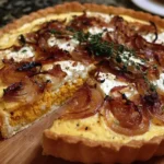 Pumpkin onion cheese tart