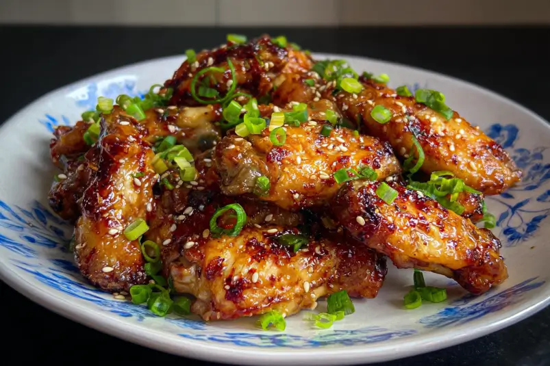 Baked honey garlic wings