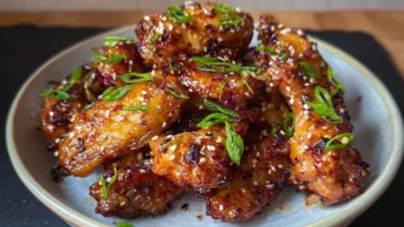 Crispy garlic chicken wings