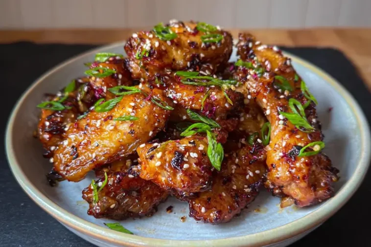 Crispy garlic chicken wings