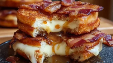 Donut breakfast grilled cheese